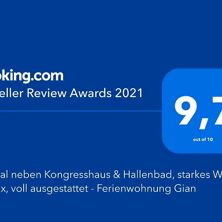Gian - Close To The Kongresshaus, The Ice Hockey Stadium, Cross-country Skiing, The Eau-la-la Indoor Pool And Wellness, Large Supermarket, 2 Bus Stops, With An Indoor Garage And Fully Equipped Lägenhet *
